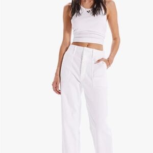 MOTHER denim white jeans